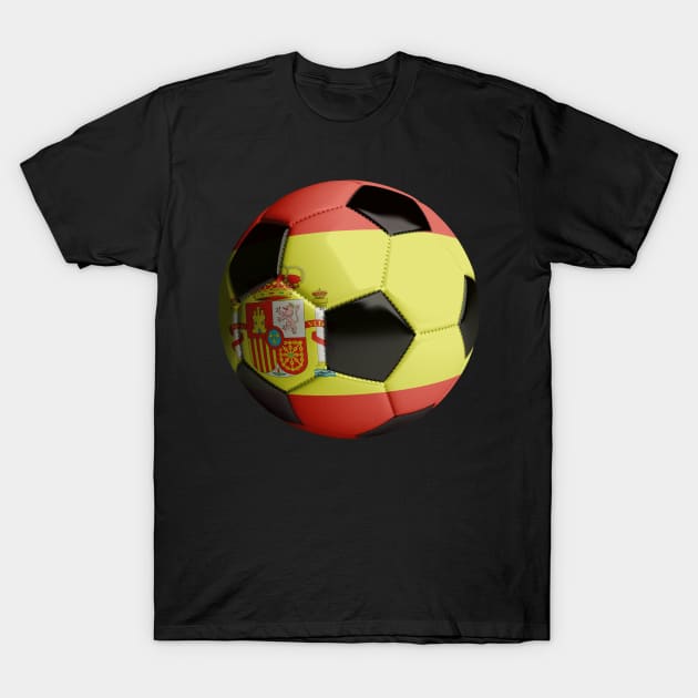 Spain Soccer Ball T-Shirt by reapolo